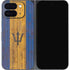 Barbados Flag Dark Wood Google Pixel 9 Pro Fold Skin